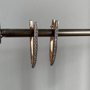 Swarovski Rose Gold Drop Earrings